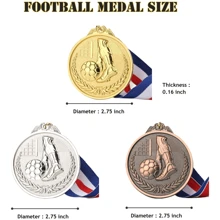 3 Piezas Medallas de Fútbol para Ganadores, Medallas de Oro, Plata y Bronce, Medallas de Premio 1er, 2do y 3er Lugar con Cinta de Cuello, Estilo Deportivo de Fútbol, Medallas/Premios para Competiciones, Decoraciones de Fiesta y Premios para Celebraciones de Competiciones Deportivas y Favores de Fiesta