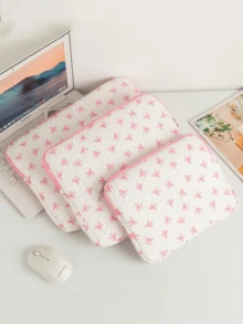 New Fashion Bow Knot Pendant Series IPad Bag, Student Laptop Notebook Protective Case, High-Aesthetic Capacity Girly Cute Computer Bag, Suitable For College Student Library Dormitory Business Travel Portable - Multicolor - View 5