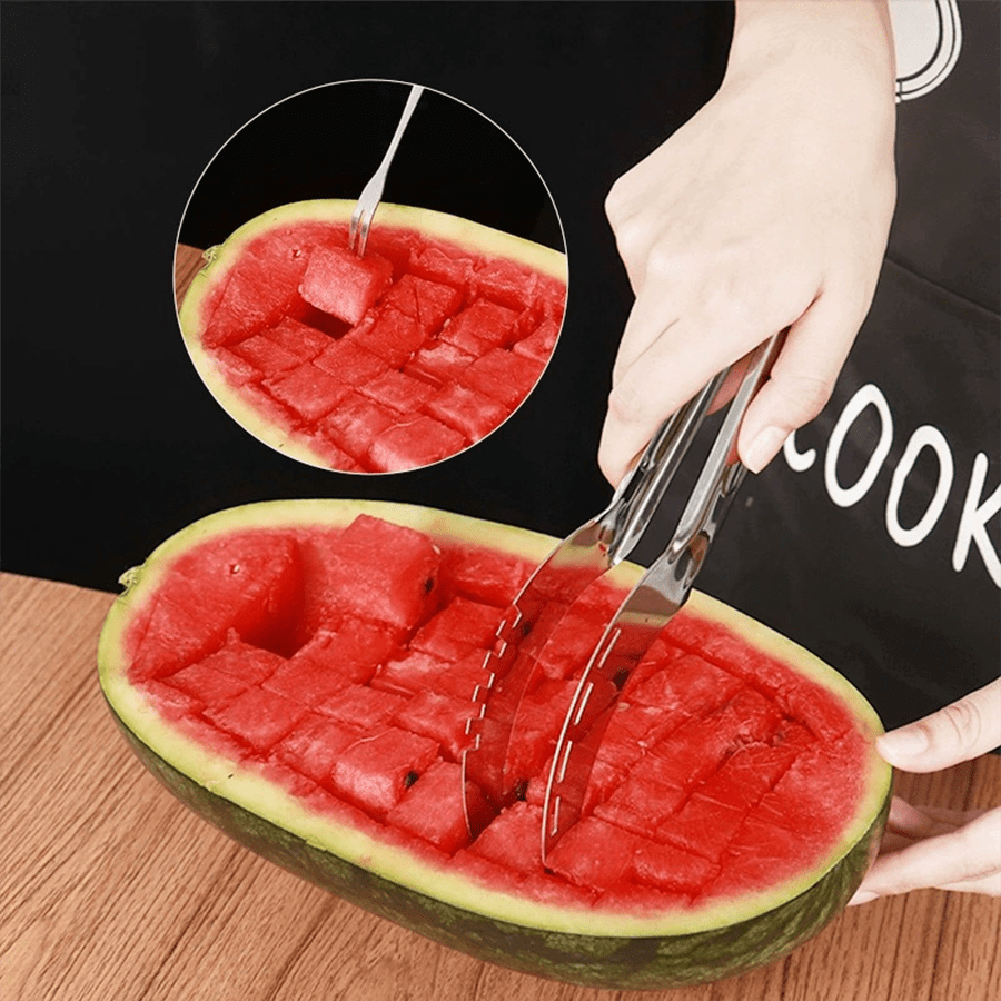1pc New Watermelon Slicer Cutter, Fruit Divider & Chopper, Slouchy Watermelon/Cantaloupe Cutting Tool