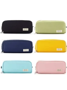 Large Capacity Fabric Pencil Case Layer/Double Sided Pen Bag Pencil Case/School/Office/College - 淺藍色 - 查看 3