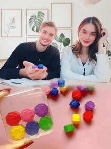 1 Set Koreaans traditioneel spel, Gonggi Jack stenen kiezels set, Koreaanse volksspelset - Gong-Gi, Biseokchigi, Jebi Chagi, Paeng-Y, DDAKJI spelset, familiereisspel (stijl en kleur zijn willekeurig)