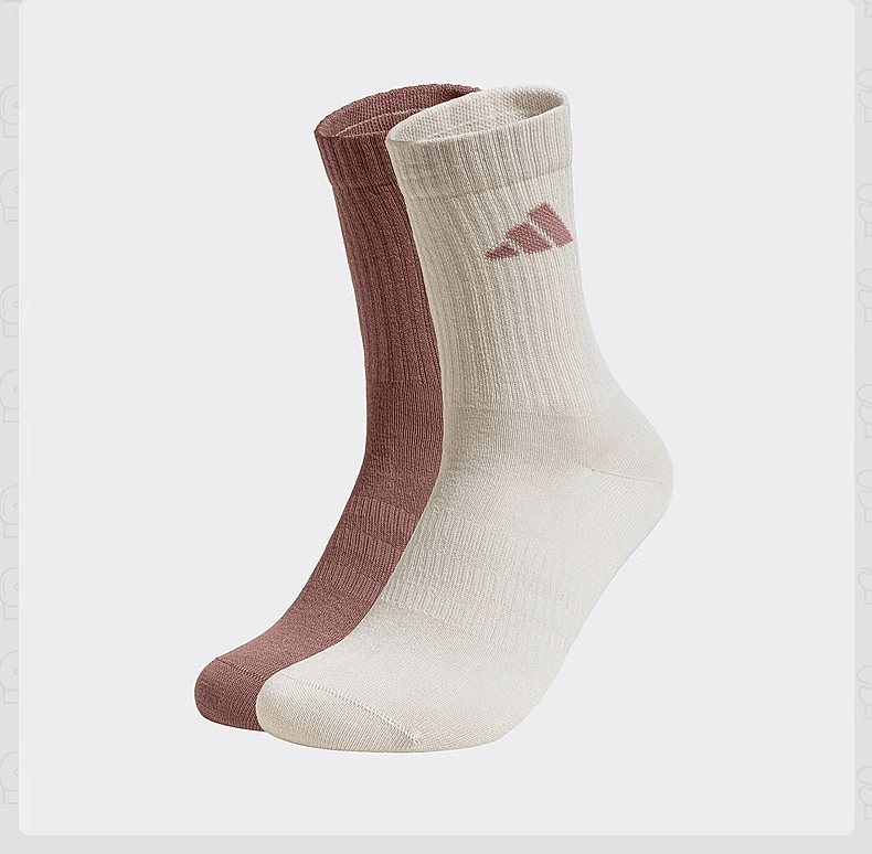 Adidas 2 Pairs Unisex NEW LT CREW Casual Versatile Sports Mid-Calf Socks JX5055