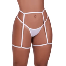 Adjustable Garter Belt Sexy Lingerie Resale Price - 白色 - 查看 1