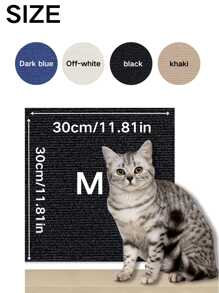 1 PC Kattenkrabmat is stevig, krasbestendig, laat geen vuil vallen Bescherming, de bank kan gemakkelijk worden geknipt en geplakt, de kattenkrabmat is ademend, slijtvast, krasbestendig, kan op de muur worden geplakt, uitstekend materiaal, zwart, beige, donkerblauw 3 kleuren kunnen kiezen Eenvoudig ontwerp
