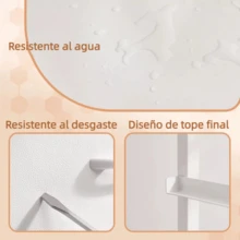 Mueble Organizador Comoda Con 5 Cajones Tela Metal Blanco - Blanco - Ver 4