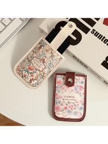 1 PU Leather Wallet And Card Holder With Wallet, ID Photo Frame And Multiple Slots, Men's And Women's Fashionable Casual Wallet, Ultra-Thin Soft Storage Bag, Business Short Fashion Simple Wallet, Large Capacity Printing Design, Portable, Floral Pattern Retro Style, Slot Coin Wallet, New Women's Small Bag, Suitable For Holiday Gifts, Birthday Gifts, Mother's Day, Easter, Halloween, Christmas, Teacher's Day And Other Gifts - Multicolor - View 5