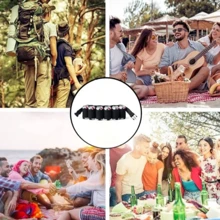 1pc Beer Belt Holster, Beer Soda Bottle Holder Belts, Drink Can Holder, Adjustable Waist Pack Bag, Holds 6 Cans, Perfect For Parties, Picnics, Hiking Men Essentials Water Bottle Tools