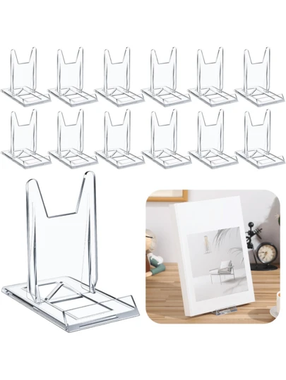 Bokhylla i akryl, justerbar transparent bokhylla, konstutställningsställ, lämplig för hem, kontor, tillbaka till skolan, serietidningar, cd-skivor, tidskrifter, vykort, konstverk