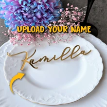 1/5/10 Pcs Custom Name Gold Mirror Place Cards Luxury Acrylic Wedding Place Cards, For Bridal Party, Wedding, Cocktails Gift Holiday Decor