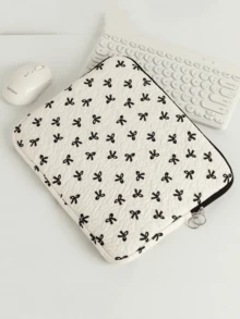 New Fashion Bow Knot Pendant Series IPad Bag, Student Laptop Notebook Protective Case, High-Aesthetic Capacity Girly Cute Computer Bag, Suitable For College Student Library Dormitory Business Travel Portable - Multicolor - View 7