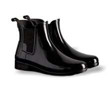 HUNTER Refined Chelsea Gloss - Boots - Black/Glossy - View 2