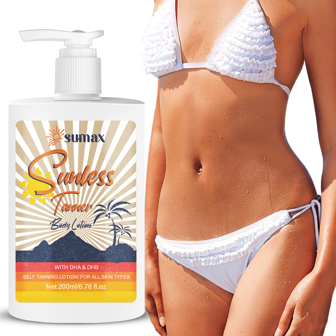 含椰子油的身体晒黑油 - 深层保湿、不含酒精、富含维生素 E、无条纹无晒黑，适合所有肤质，夏季护肤 | 热带瓶设计 | 天然成分、晒黑乳液、晒黑和无晒黑剂