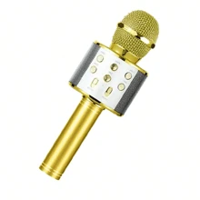 Microphone Audio Integrated Microphone Home Singing K Wireless Bluetooth Can Be Inserted Tf,Usb Card Play Music Outdoor Party Family Gathering,Microphone,Mic,Wireless Microphone
