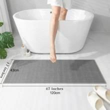 速干浴室垫，超薄亚麻浴室垫，防滑，吸水浴室垫