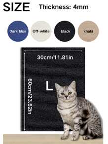 1 PC Kattenkrabmat is stevig, krasbestendig, laat geen vuil vallen Bescherming, de bank kan gemakkelijk worden geknipt en geplakt, de kattenkrabmat is ademend, slijtvast, krasbestendig, kan op de muur worden geplakt, uitstekend materiaal, zwart, beige, donkerblauw 3 kleuren kunnen kiezen Eenvoudig ontwerp