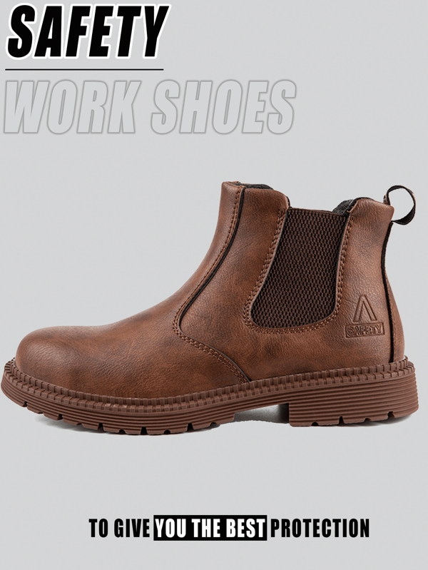 1 Par de Botas de Trabajo de Seguridad con Puntera de Acero y Suela de Goma para Hombres, Resistentes a la Perforación y Impermeables. Botas de Seguridad para Trabajo Cómodas y a Prueba de Destrucción, Adecuadas para Mecánicos, Trabajadores Sanitarios, Almacenes, Jardinería, Fábricas, Trabajo y Exploración al Aire Libre. Puntera de Acero vs Puntera Compuesta