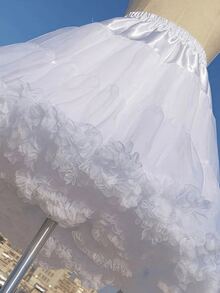 1 件洛丽塔衬裙，日常角色扮演洛丽塔无骨柔软棉糖蓬松衬裙衬里，云状衬裙（长度 45 厘米）女士秋季服装