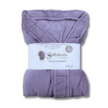 Microfiber Robe For Women And Men Adult Winter With Pocket - Grape - View 1