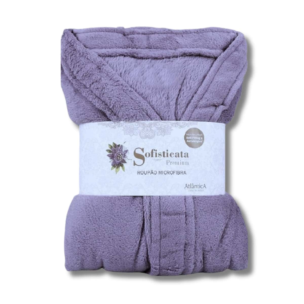 Microfiber Robe For Women And Men Adult Winter With Pocket - Grape - View 1