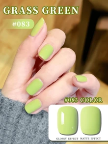 XEIJAYI 1 件草绿色凝胶指甲油凝胶彩色凝胶指甲油持久指甲油浸泡 LED/UV 凝胶指甲油美甲沙龙家居礼物女士春季 - 綠色 - 查看 4