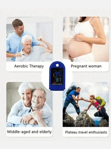 1 pieza Oxímetro de pulso portátil para el dedo: Monitor de frecuencia cardíaca - ¡Esta herramienta no incluye baterías!(Usa batería AAA, distingue entre los polos positivo y negativo de la batería) Regalo para Navidad, Halloween, Día de Acción de Gracias