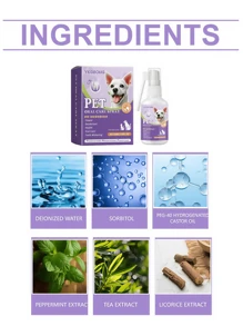 YEGBONG 50ml,Dog And Cat Tooth Cleaning Spray Pet Mouth Cleaning Breath Fresh Deodorization Odor Removal Cleaning
