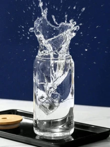 1 High Borosilicate Glass Water Cup With Straw And Wooden Lid-Tumbler For Iced Coffee, Juice, Beer And Tea. High Borosilicate Glass Household Cup With Lid And Straw, Creative Cola Cup And Juice Milk Cup