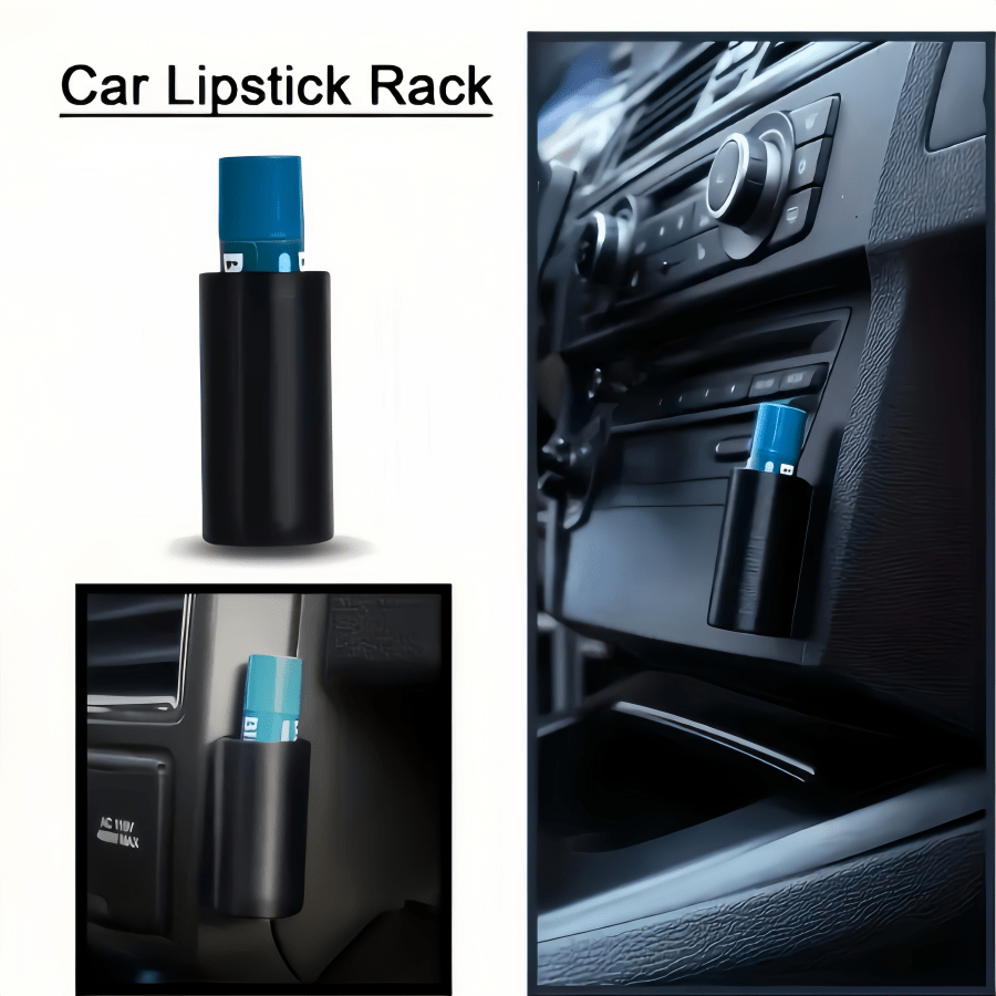 1pc Silicone Universal Car Lip Balm Holder, Portable Lipstick Storage Rack, Compact Design, Easy To Use