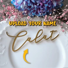 1/5/10 Pcs Custom Name Gold Mirror Place Cards Luxury Acrylic Wedding Place Cards, For Bridal Party, Wedding, Cocktails Gift Holiday Decor