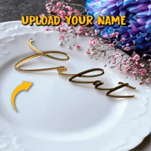 1/5/10 Pcs Custom Name Gold Mirror Place Cards Luxury Acrylic Wedding Place Cards, For Bridal Party, Wedding, Cocktails Gift Holiday Decor