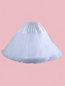 1 件洛丽塔衬裙，日常角色扮演洛丽塔无骨柔软棉糖蓬松衬裙衬里，云状衬裙（长度 45 厘米）女士秋季服装