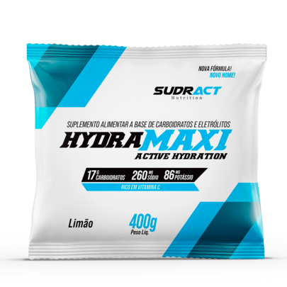 Isotônico em Pó Hydramaxi 400g - Sudract Nutrition - Carboidratos Eletrólitos Rendimento Hidratação