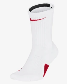 1 双男女通用 NIKE ELITE CREW 132 袜子，SX7622-103 - 白色 - 查看 1