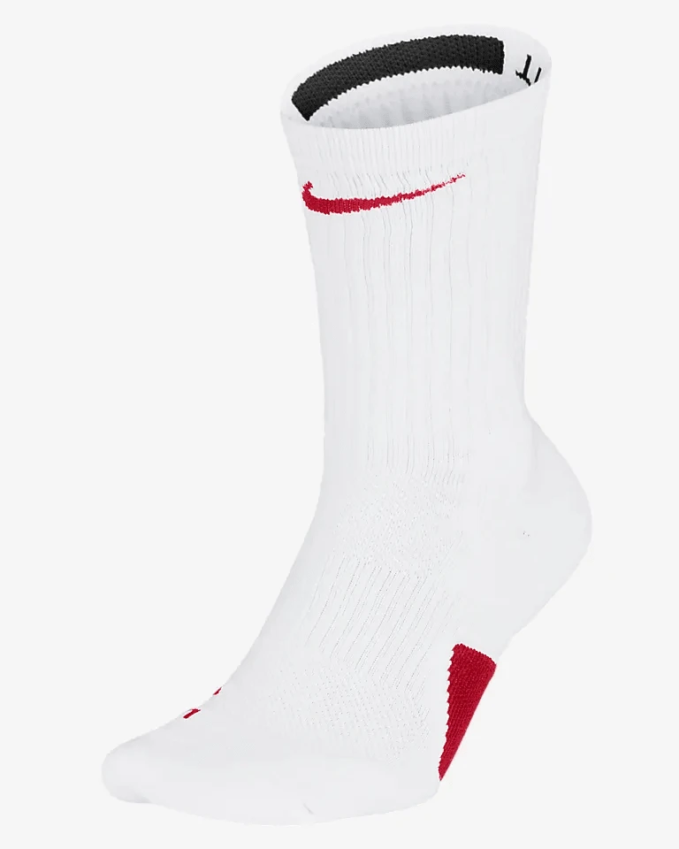 1 双男女通用 NIKE ELITE CREW 132 袜子，SX7622-103 - 白色 - 查看 1