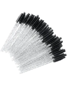 200 فرشاة رموش، أعواد ماسكارا مع حاوية، فرشاة حواجب قابلة للثني للاستخدام مرة واحدة، فرشاة رموش لتمديد الرموش، فرشاة حواجب، فرشاة زيت الخروع (أسود كريستالي)، فرشاة حواجب، فرشاة ظلال العيون، فرشاة تمشيط، فرشاة تمشيط، هدايا - الأسود - مشاهدة 5