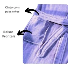 Microfiber Robe For Women And Men Adult Winter With Pocket - Grape - View 4