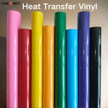 CHEONET - Rollo de vinilo de 12" x 7 pies, vinilo de transferencia térmica para camisetas, tela, almohadas, vinilo para planchar en todas las máquinas cortadoras, vinilo permanente, fácil de cortar y aplicar, parches de bordado y plancha para chaquetas, parches para coser en ropa, mochilas, jeans, camisetas