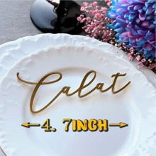1/5/10 Pcs Custom Name Gold Mirror Place Cards Luxury Acrylic Wedding Place Cards, For Bridal Party, Wedding, Cocktails Gift Holiday Decor