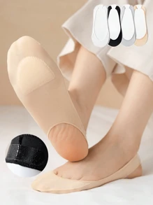 4 Pairs Women Summer Socks, No Show Socks With Classic Colors, Heel Anti-Slip Design, Reinforced Forefoot, Comfortable And Durable
