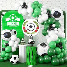 128 Peças Kit de Arco de Balões de Látex com Tema de Futebol para Decoração de Festa de Aniversário, Casamento, Bottom e Suprimentos Domésticos