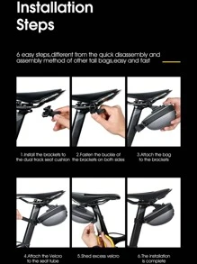 WEST BIKING 0.4L Mini Hard-Shell Bicycle Tail Bag-Mountain Road Bike Cushion Seat Bag Rear Seat Bag Riding Equipment