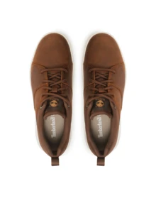 Timberland MAPLE GROVE LTHR OX Sneakers - MEDIUM BROWN - View 4