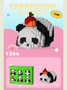 Nueva llegada Mejor vendedor Lindo ornamento de muñeca panda combinación ensamblar enlazado, accesorio pequeño interesante y creativo para construcción de muñecas, 100% seguro y de material, ¡divertido pequeño regalo! - Multicolor - Ver 4