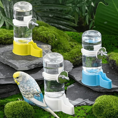 1pc Parrot Bird Water Dispenser, Easy To Install & Dismantle, Durable PVC Material, Travel-Friendly With Clip, Constant Access To Clean Water For Your Pet Bird