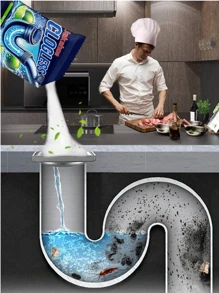 jakehoe 1/4/8pcs Drain Cleaner Powder For Bathroom & Kitchen Pipe, Dissolve Blockage & Remove Odor (Brand New Upgraded Packaging, Random Old And New Style)