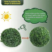 1pc Artificial Plant Boxwood Topiary Ball,Faux Boxwood Topiary Ball, All-Year Greenery Faux Balls Plant Decorative Balls For Outdoor,Indoor,Garden,Backyard,Wedding Home Decor Back To School Room Decor School Supplies