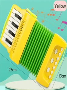 儿童手风琴乐器，适合初学者，便携易用，适合家庭聚会、派对、亲子互动，适合男孩和女孩的益智玩具，配件/款式/颜色多样 - 彩色 - 查看 11