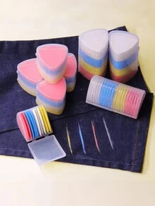 10pcs Triangle Tailor's Chalk, Sewing Fabric Chalk And Crease Marker Pen, Sewing Accessories, Erasable Fabric Marking Chalk Set, Multi-Color Sewing Pattern Marking Tools, Clothing Patch DIY Sewing Supplies