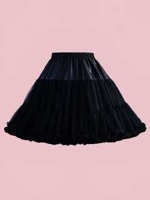 1 件洛丽塔衬裙，日常角色扮演洛丽塔无骨柔软棉糖蓬松衬裙衬里，云状衬裙（长度 45 厘米）女士秋季服装