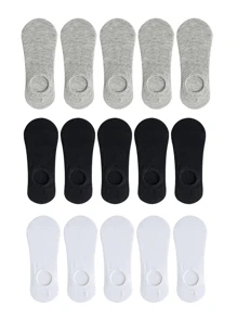 5 piezas/10 piezas/15 piezas/20 piezas Calcetines invisibles unisex, calcetines bajos de corte casual sin mostrar para deportes de verano